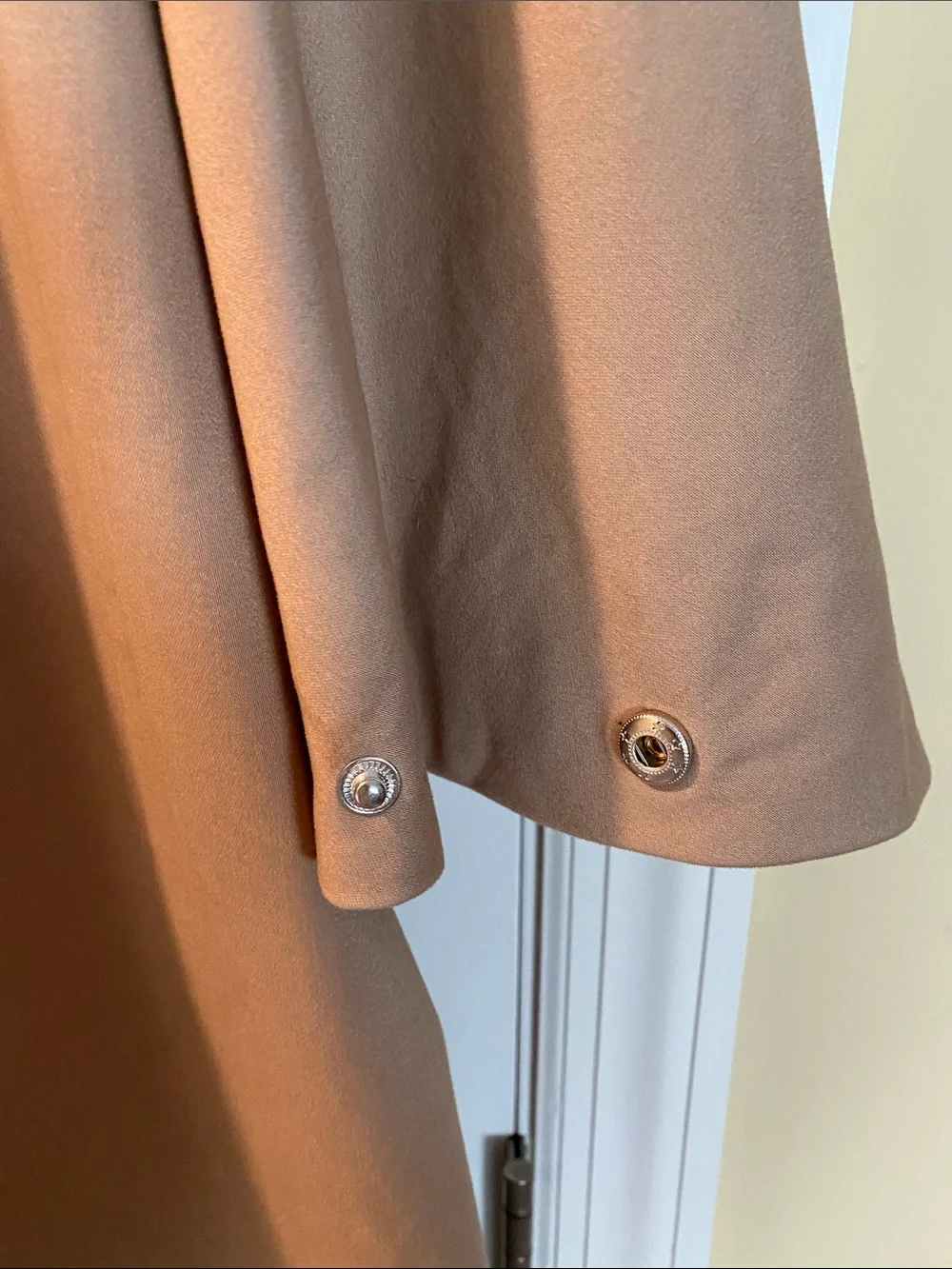 Aligne 98% Organic Cotton Long Hooded Double Zip Trench Coat NWOT